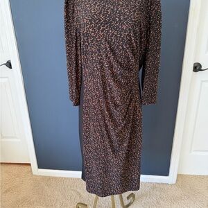 Ralph Lauren Black and Brown Long Sleeve Dress